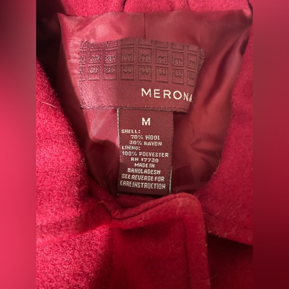 Merona Women's Deep Red Coat - Picture 6 of 8